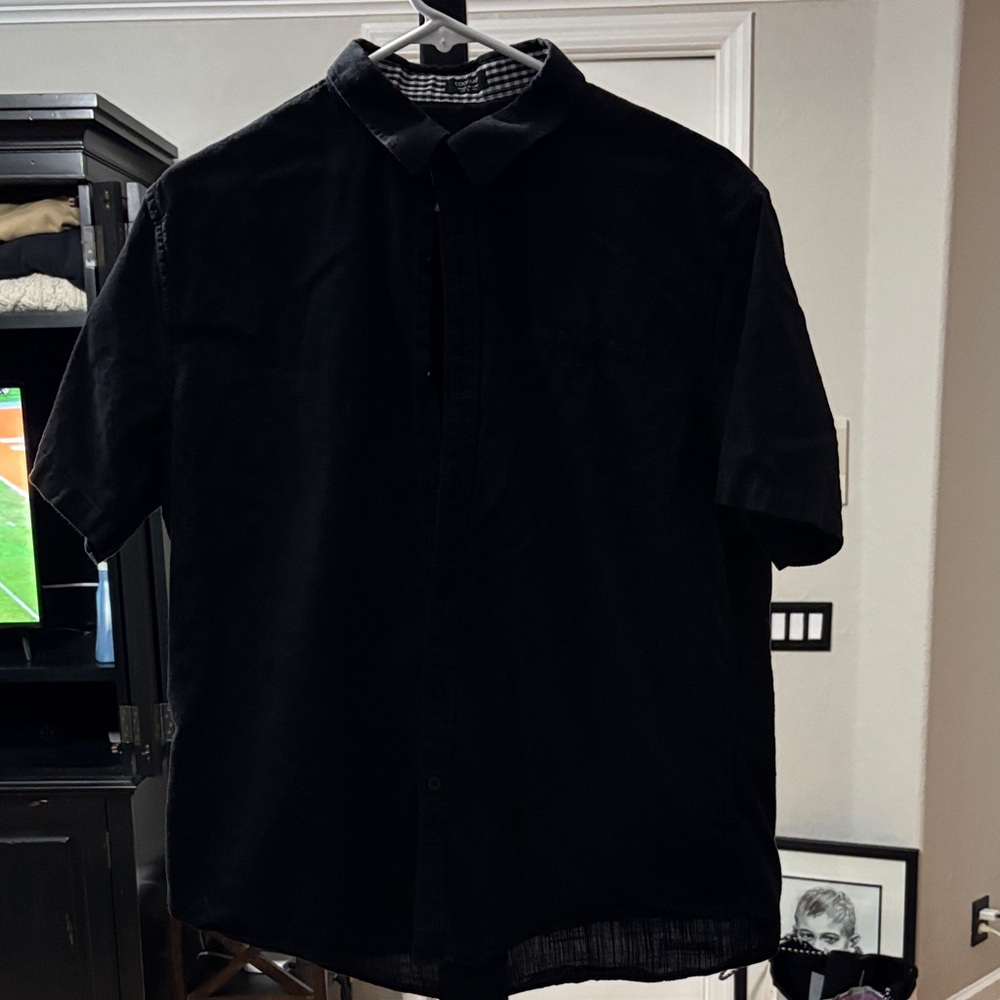 Men's Classic Black Button Down Shirt